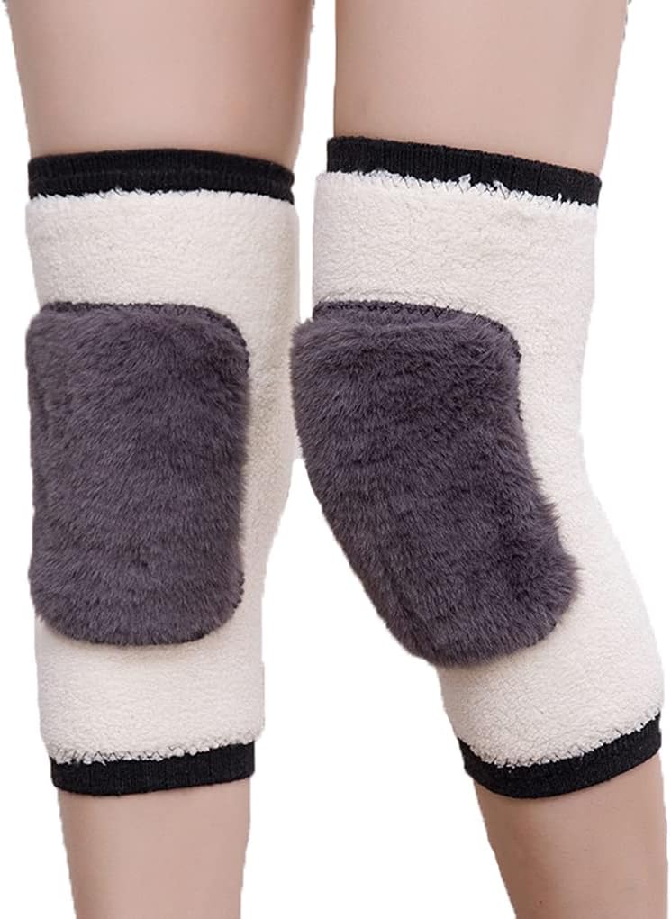 Men Women Thick Wool Leg Warmers Winter Thermal Rheumatic Arthritis Ski Cycling Knee Braces Leg Sleeves Wraps Support